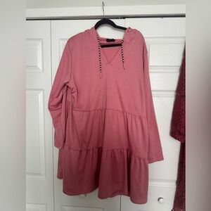 City Chic Pink Knit Dress